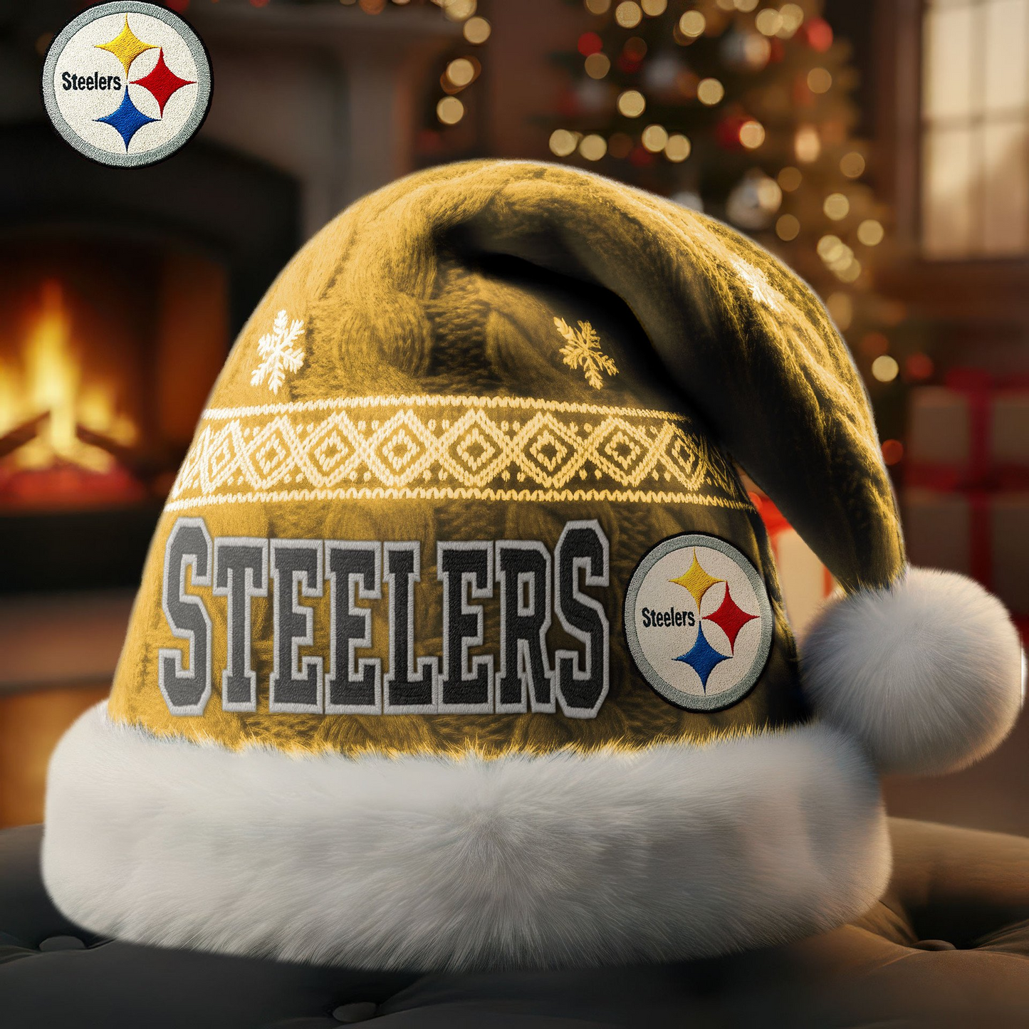 Premium NFL X PIT Santa Hat NDT TDT 2810