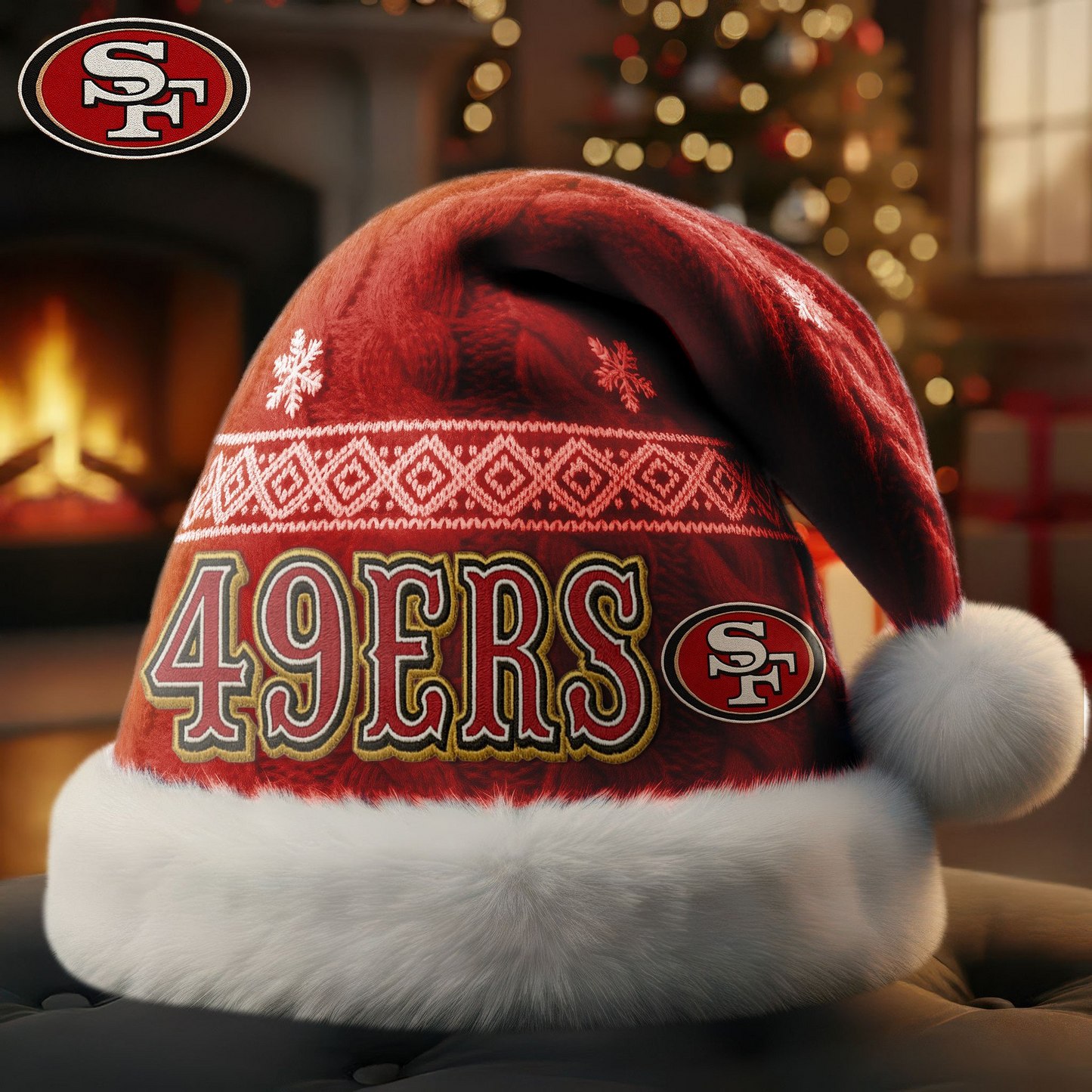 Premium NFL X SF Santa Hat NDT TDT 2810