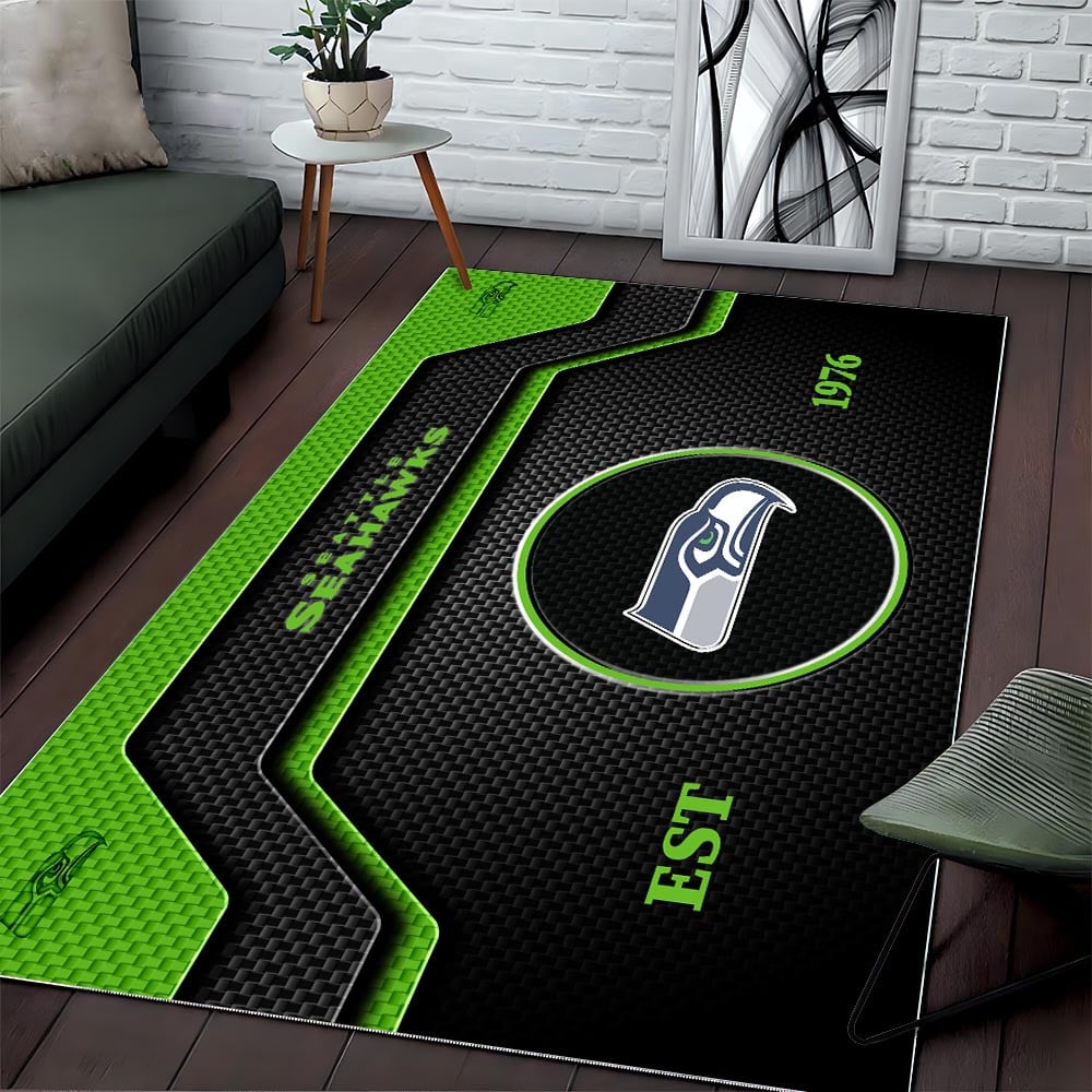 SEA x NFL Modern Sports Living Room Rug DatND DVT