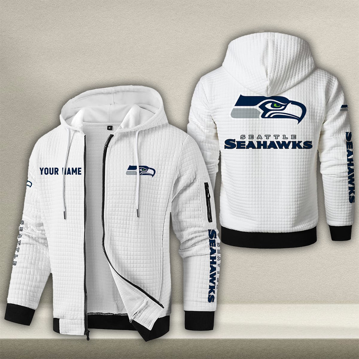SEA x NFL Quilted Zip Hoodie DatND DVT