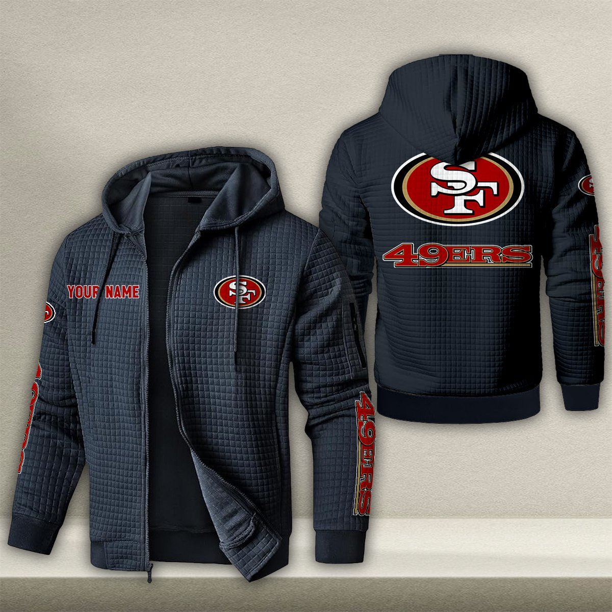 SF x NFL Quilted Zip Hoodie DatND DVT