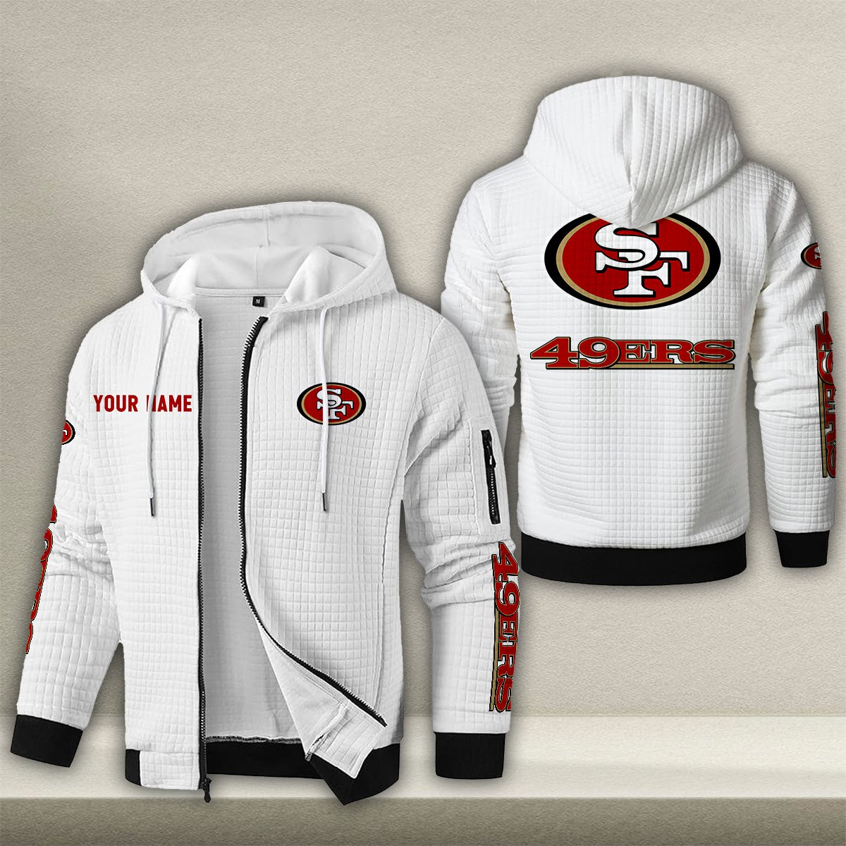 SF x NFL Quilted Zip Hoodie DatND DVT