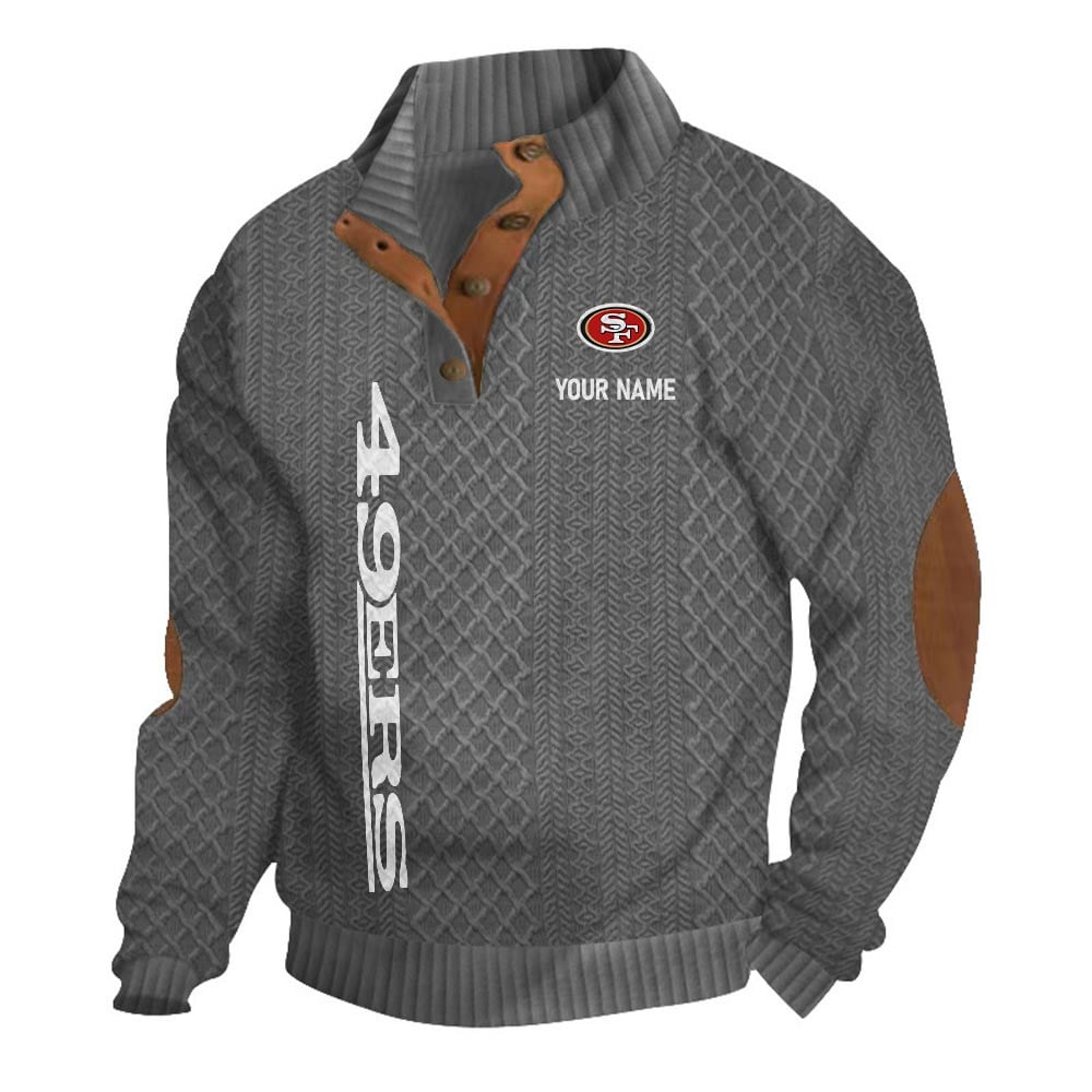 SF49 NFL Basic Knitted Stand Collar Sweatshirt DDT CTND