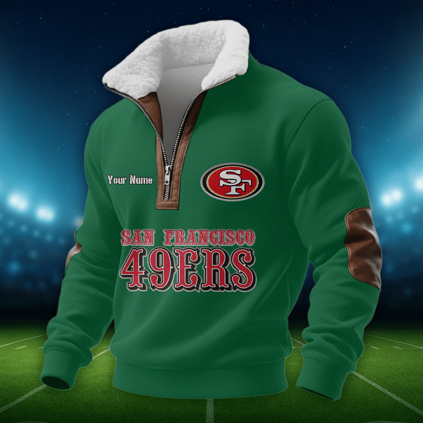 SF49 NFL Men Fur Collar Sweatshirt DDT CTND