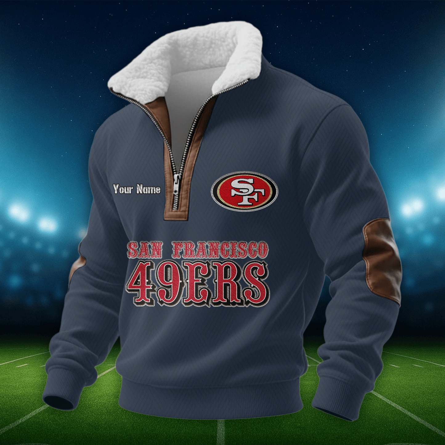 SF49 NFL Men Fur Collar Sweatshirt DDT CTND