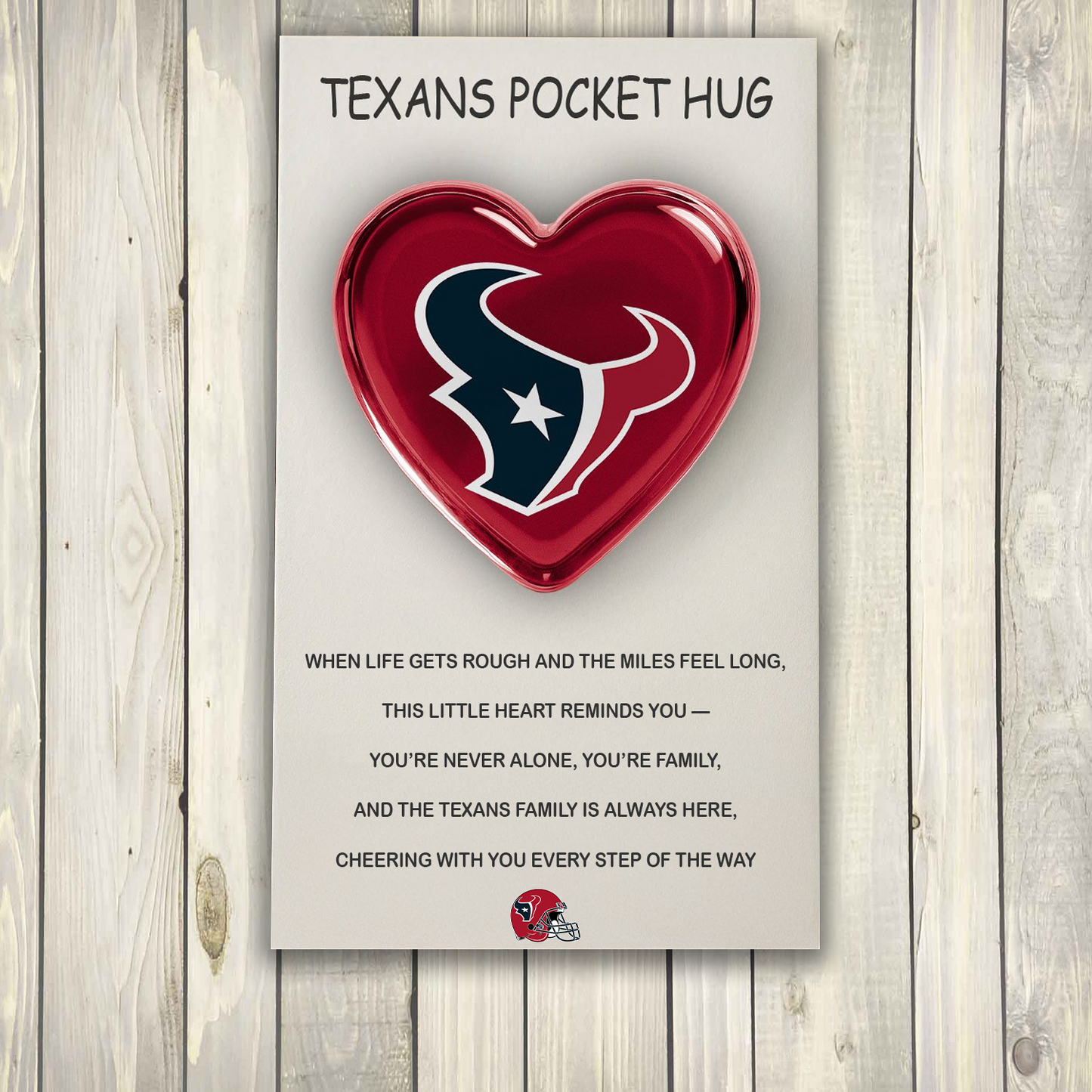 SIGNATURE NFL X HOU POCKET HEART FOR BIG FAN 20 NDT TDT