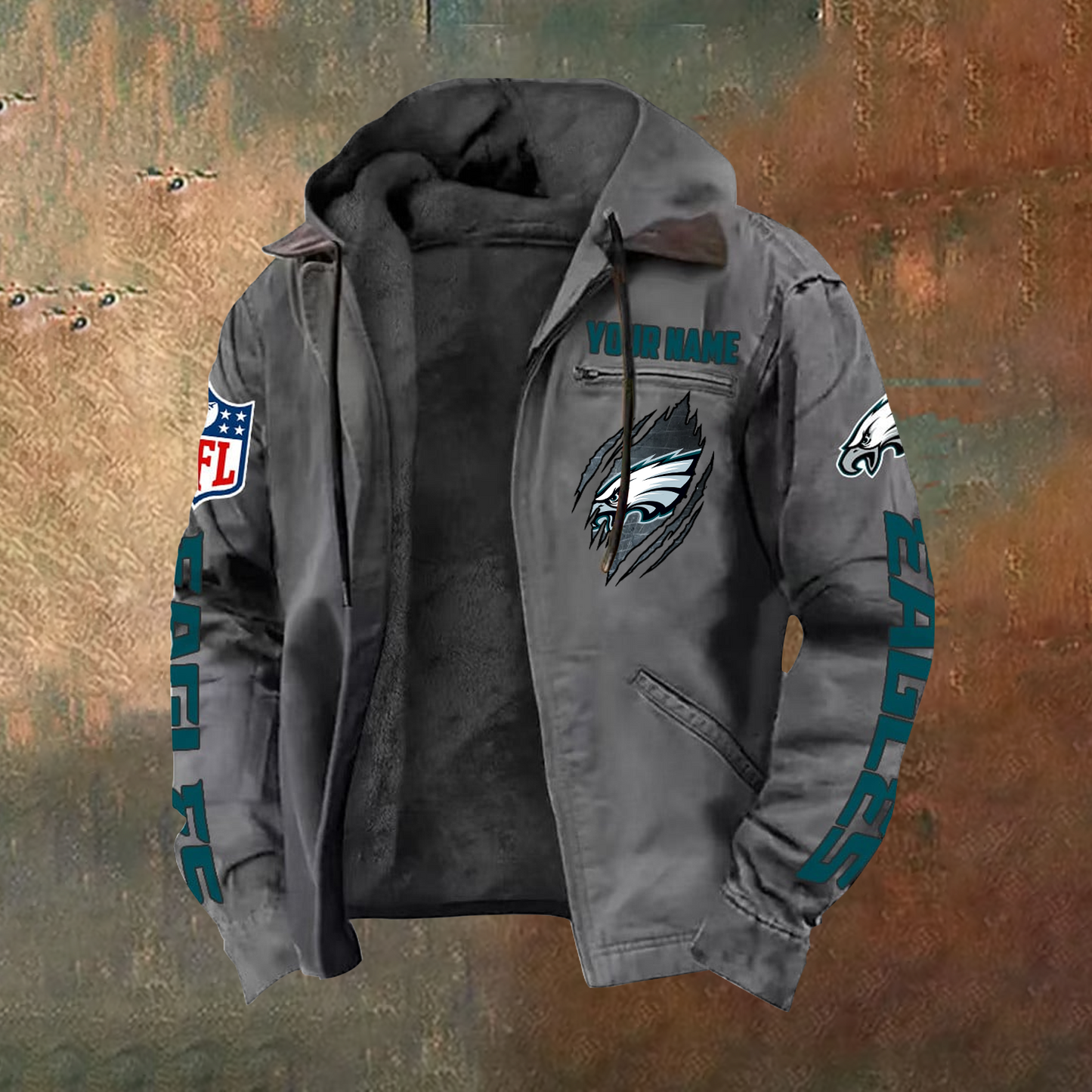 SIGNATURE NFL X PHI Hooded Cardigan Jacket NDT TDT 251025