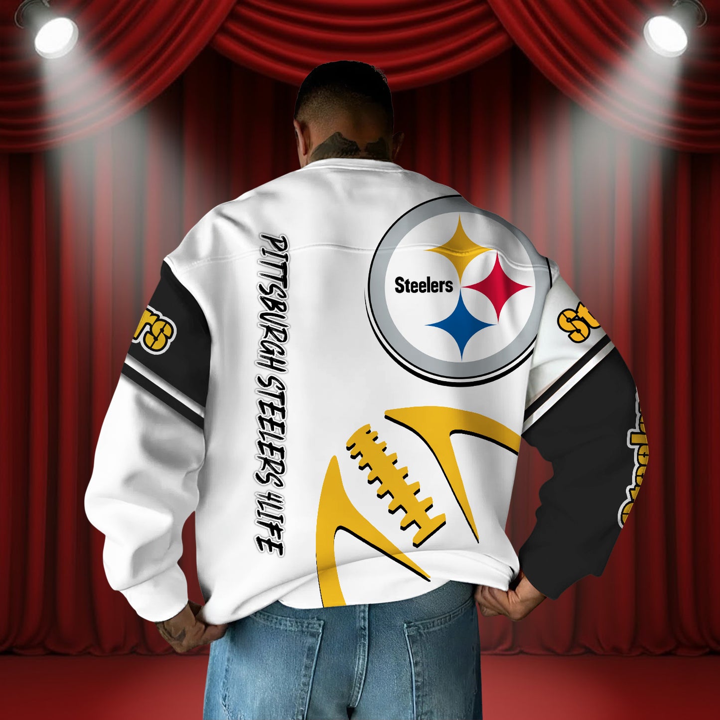 SIGNATURE NFL X PIT Graphic Crew Neck Over Sized Sweatshirt 2025 NDT NHM