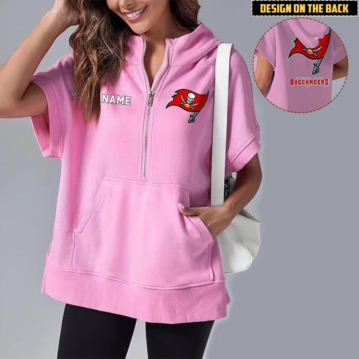 TB x NFL Short Sleeve Zip Hoodie DATND TANTD