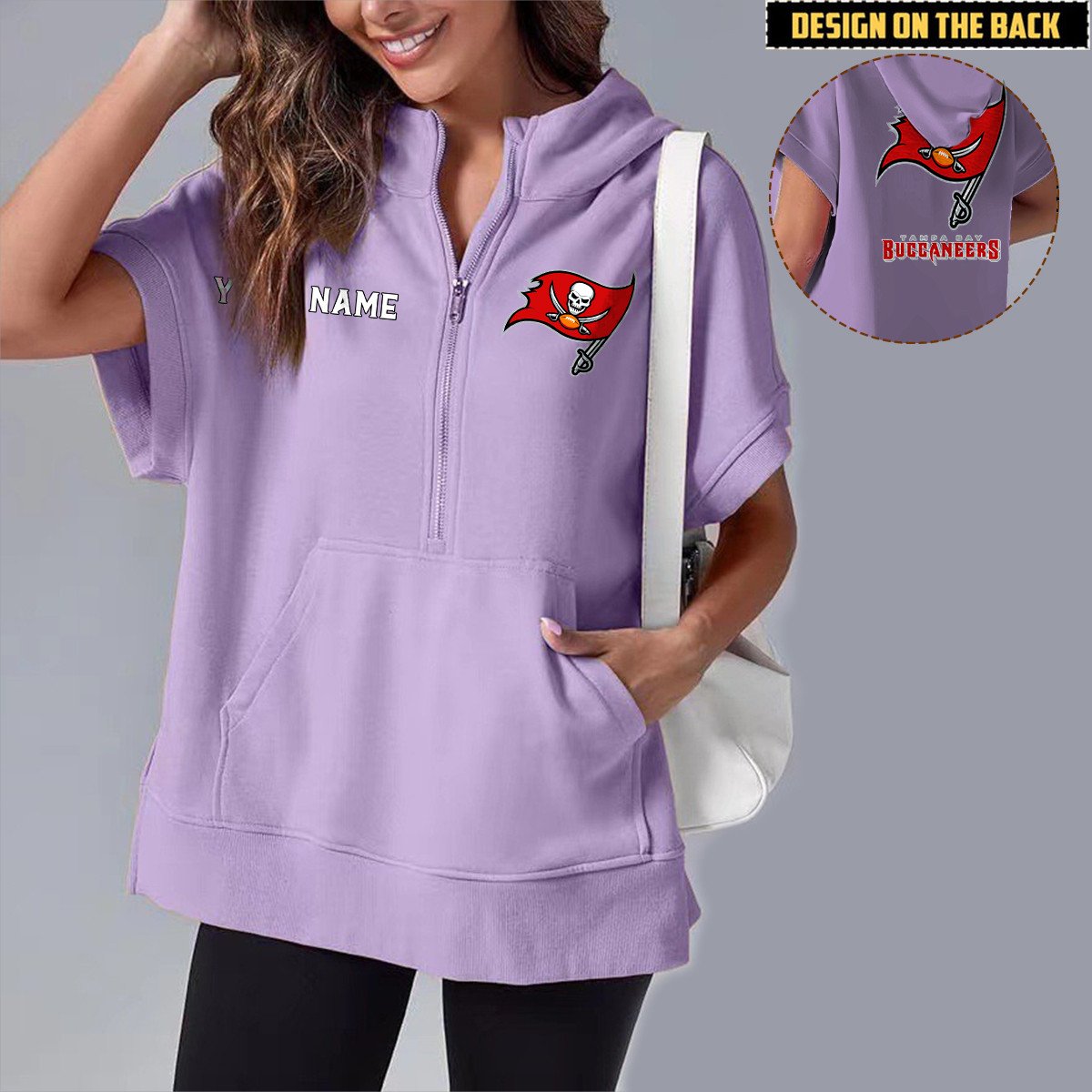 TB x NFL Short Sleeve Zip Hoodie DATND TANTD