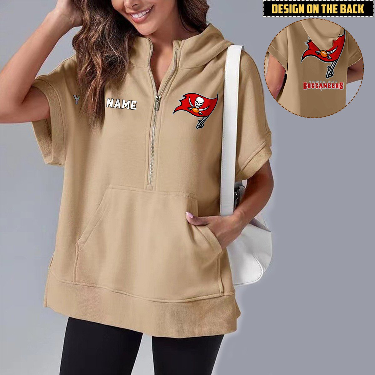 TB x NFL Short Sleeve Zip Hoodie DATND TANTD