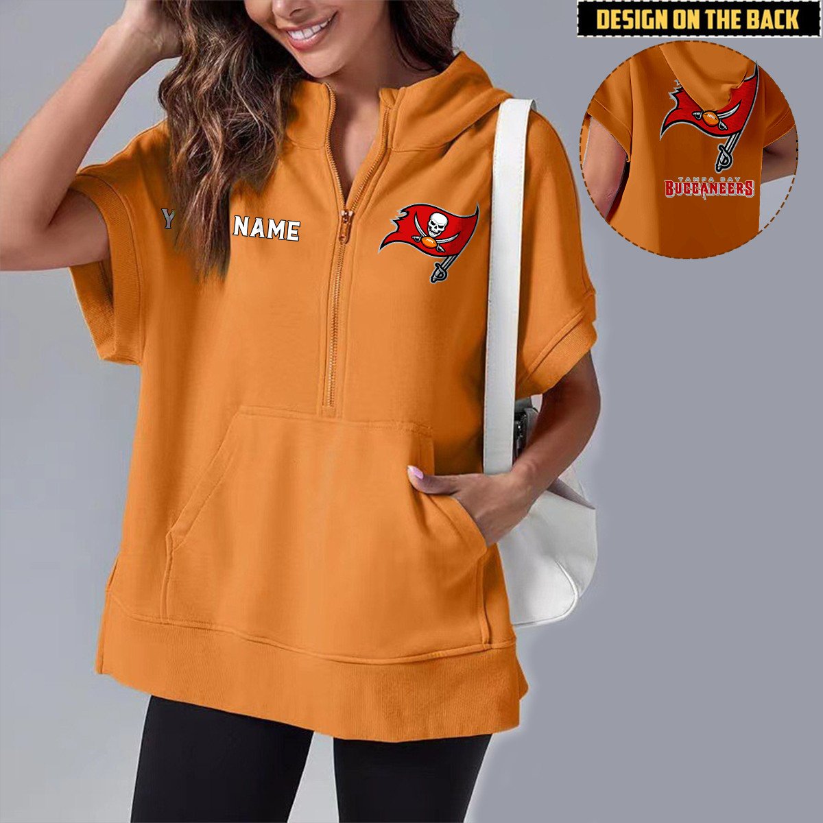 TB x NFL Short Sleeve Zip Hoodie DATND TANTD