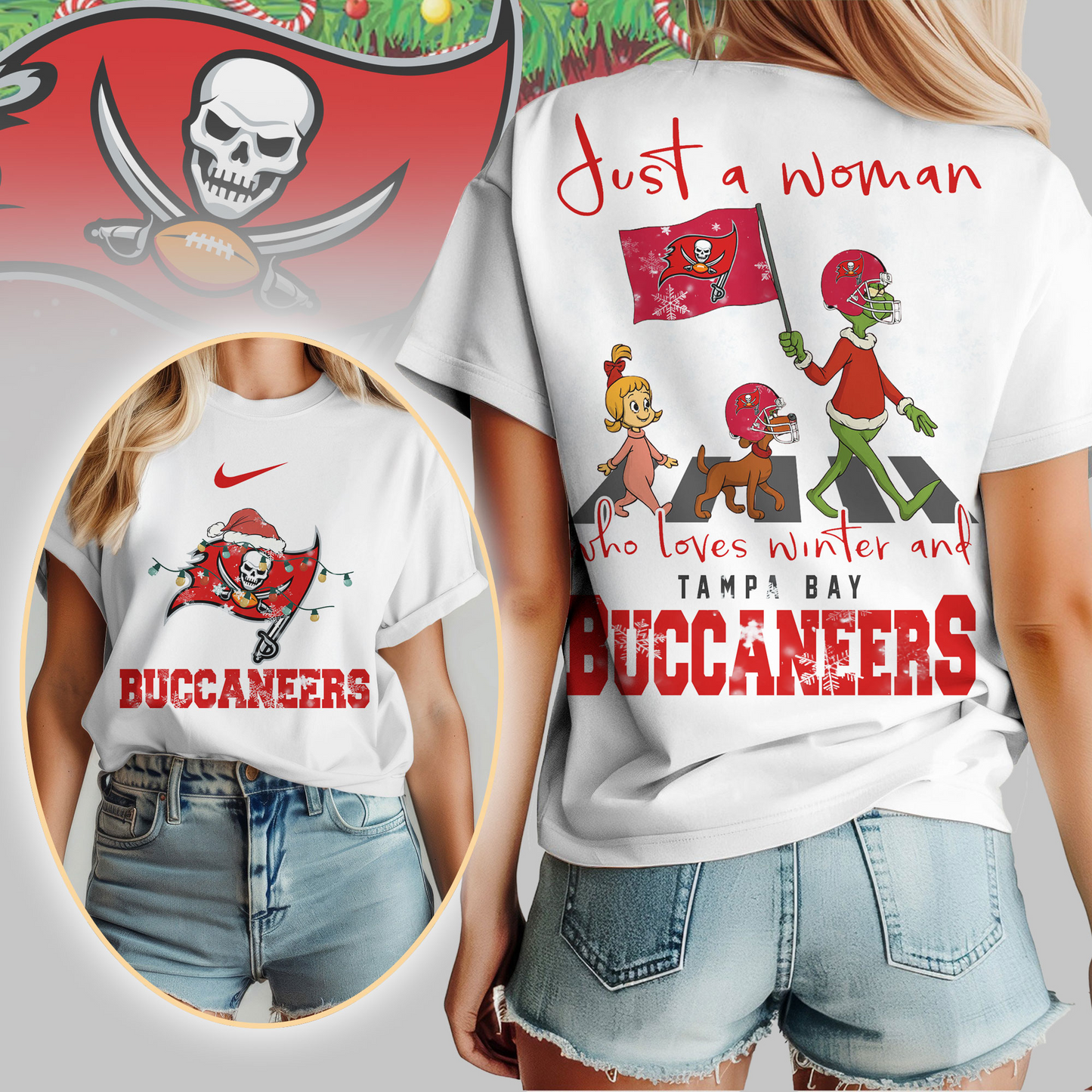 TBB Premium NFL Just A Woman Who Loves Winter 3D Shirt DDT CTND