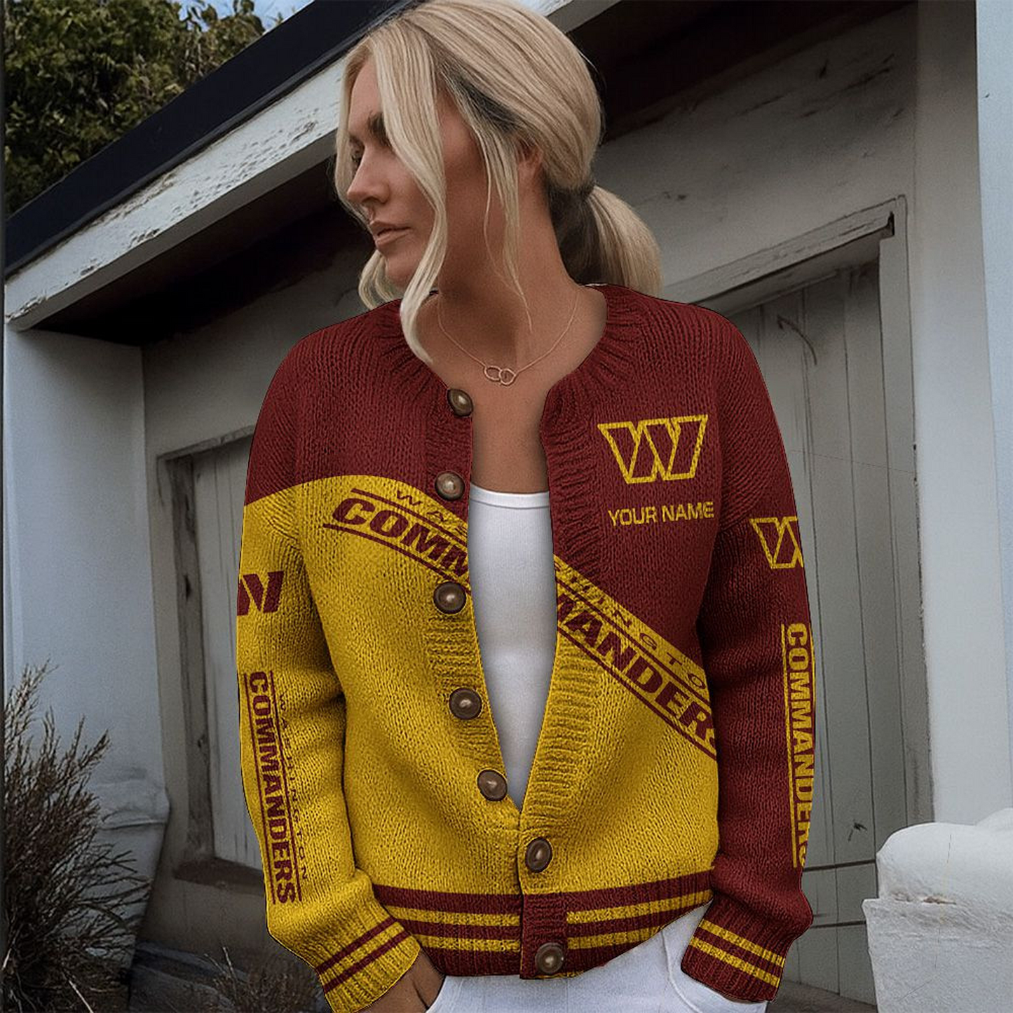 WAS x NFL Knitted Cardigan DATND TANTD