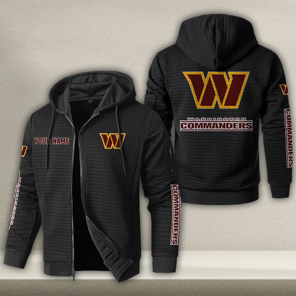 WAS x NFL Quilted Zip Hoodie DatND DVT