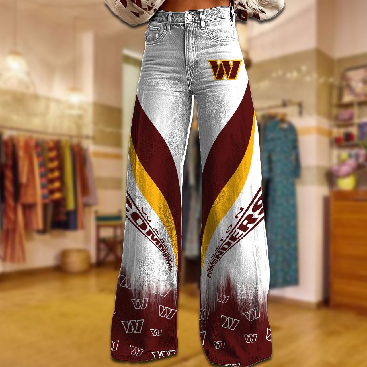 WAS x NFL Women's Casual Wide Leg Pants DATND TANTD 281025
