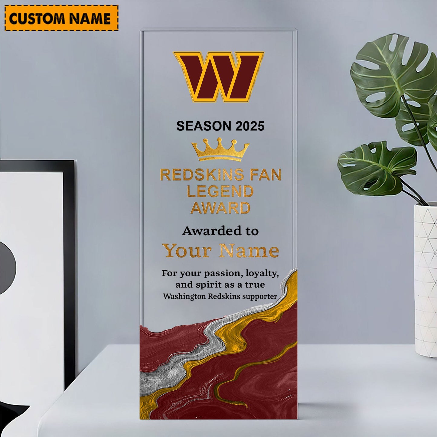 WC NFL Personalized Acrylic Award Plaque Funny Christmas Gift For Family DDT NTL
