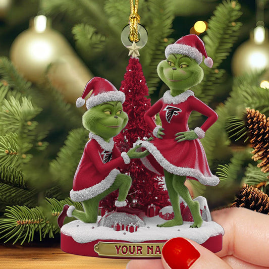 AF NFL Personalized Funny Christmas Couple Ornament Gift For Family DDTNTL