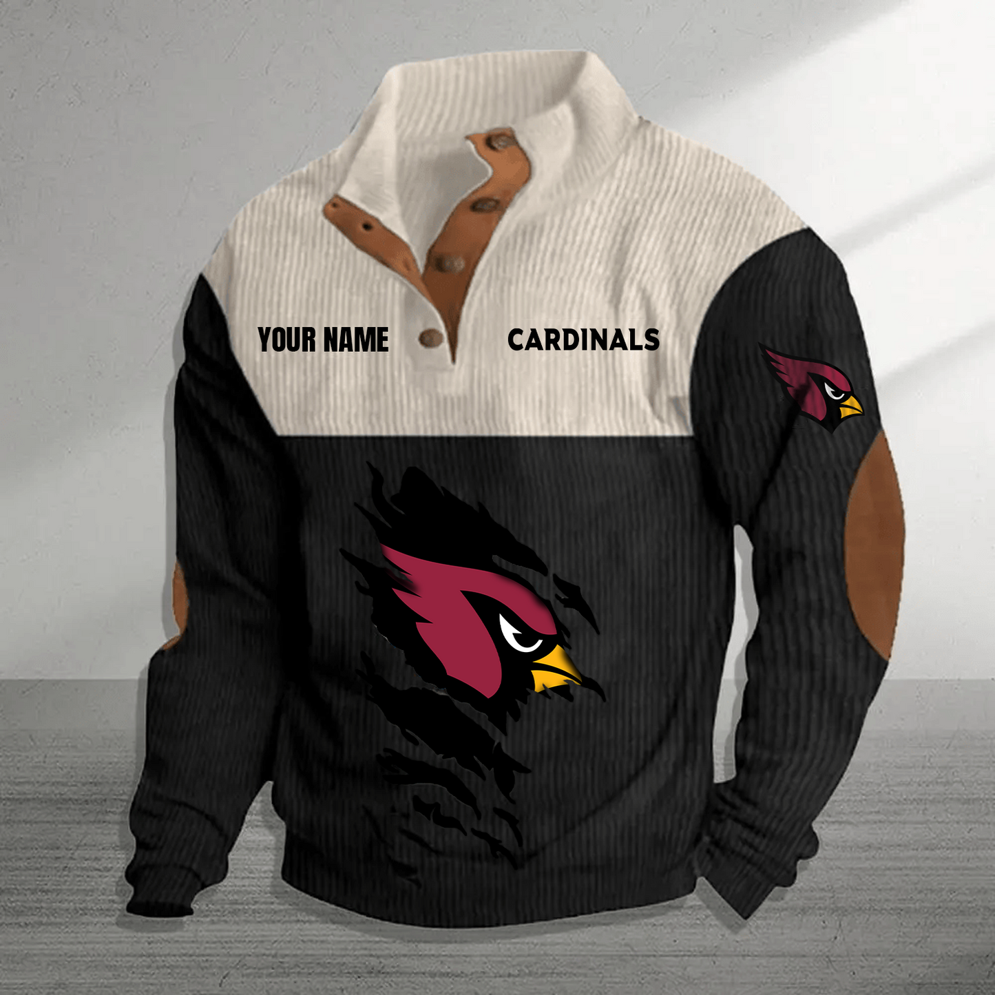 ARI x NFL Premium Personalized Game-Day Pullover DATND TANTD