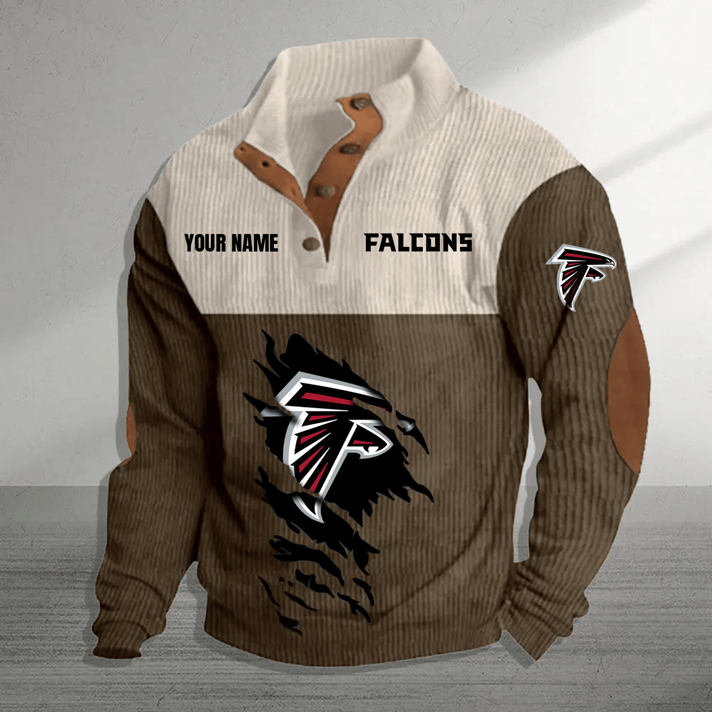 ATL x NFL Premium Personalized Game-Day Pullover DATND TANTD