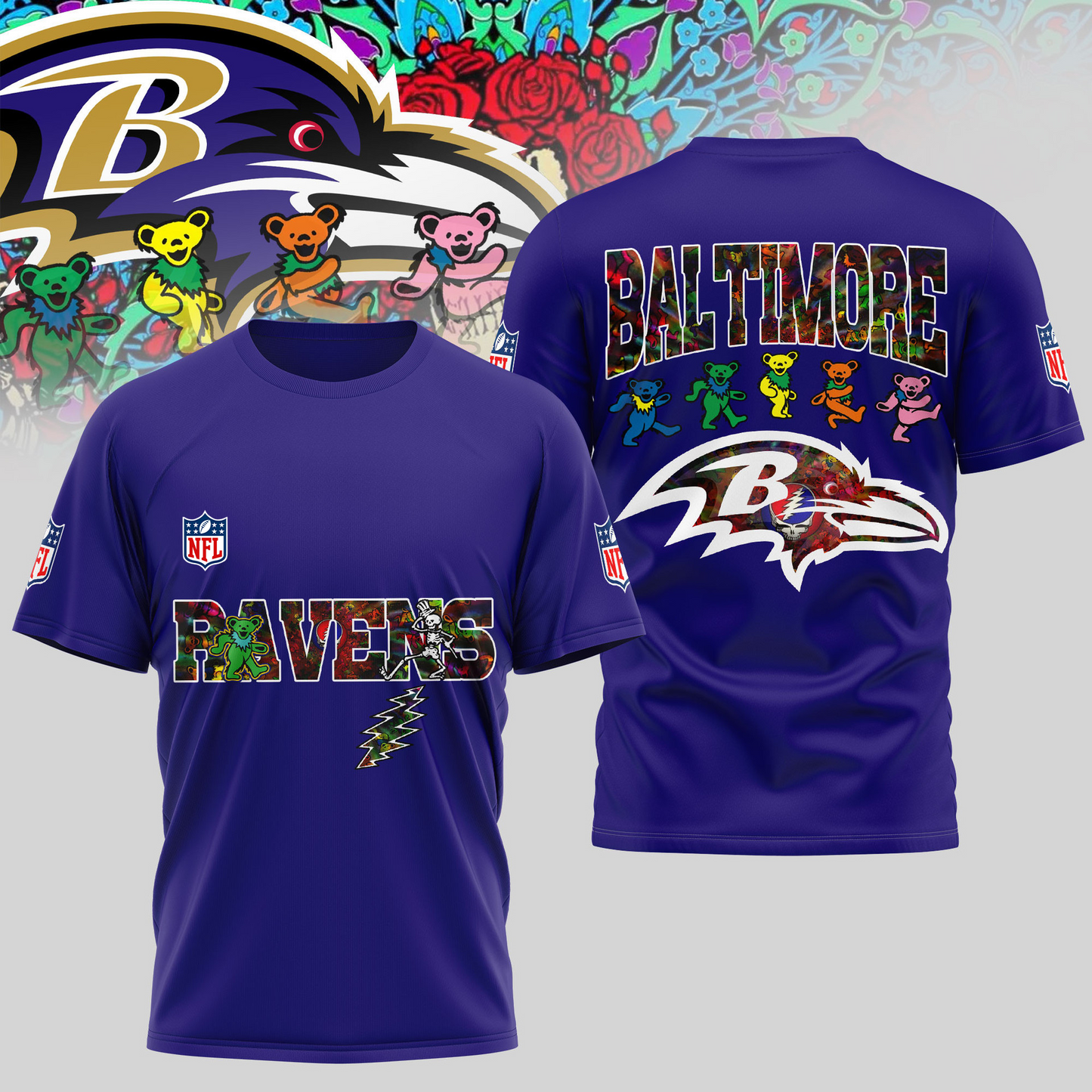 BR Premium NFL Dancing Bear T-Shirt DDT HLPHUONG