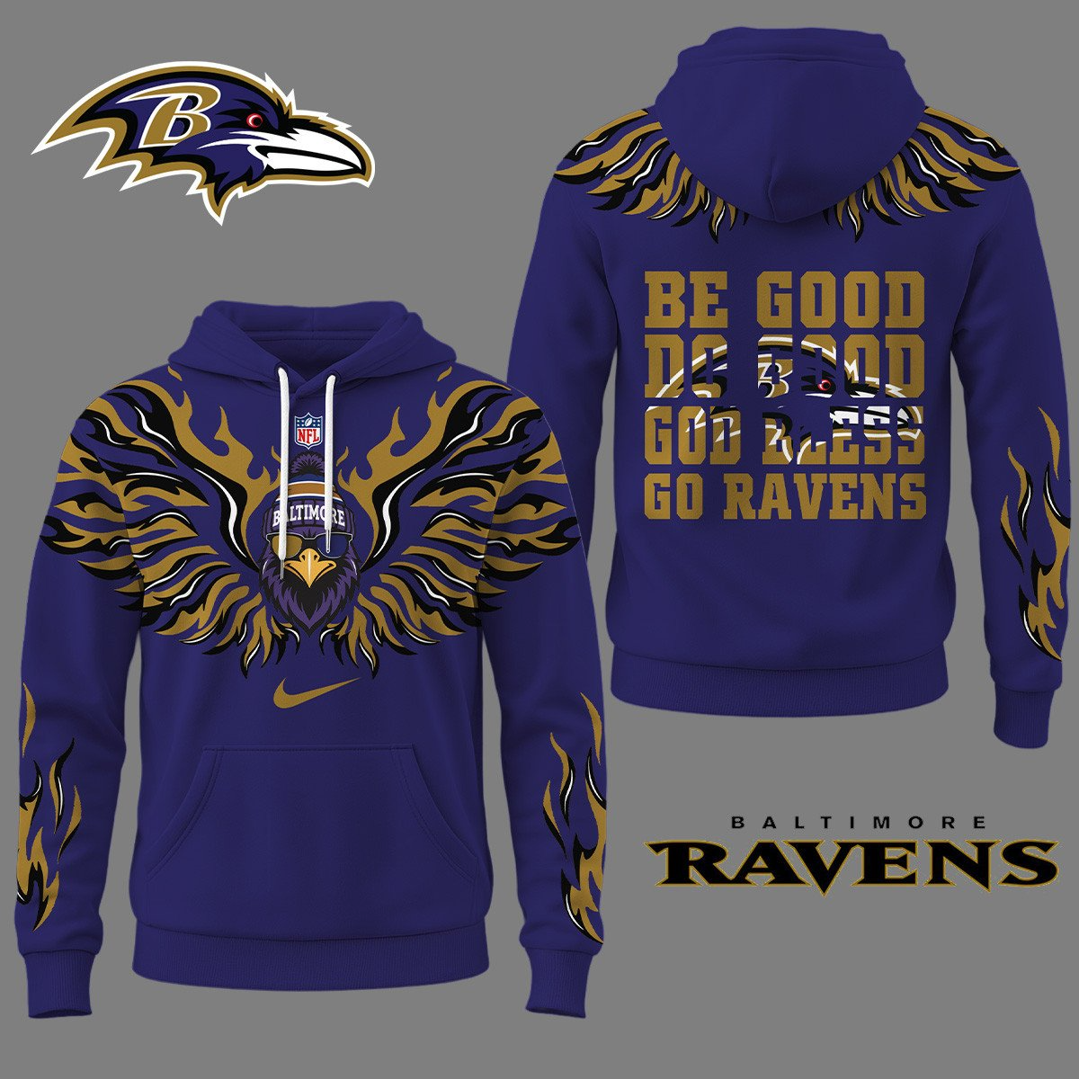 BR Premium NFL Fire Wings 3D Hoodie DDT CTND