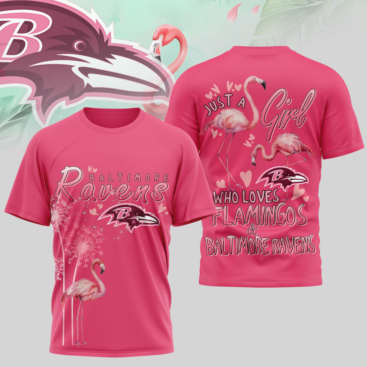BR Premium NFL Flamingo 3D Shirt DDT NTL