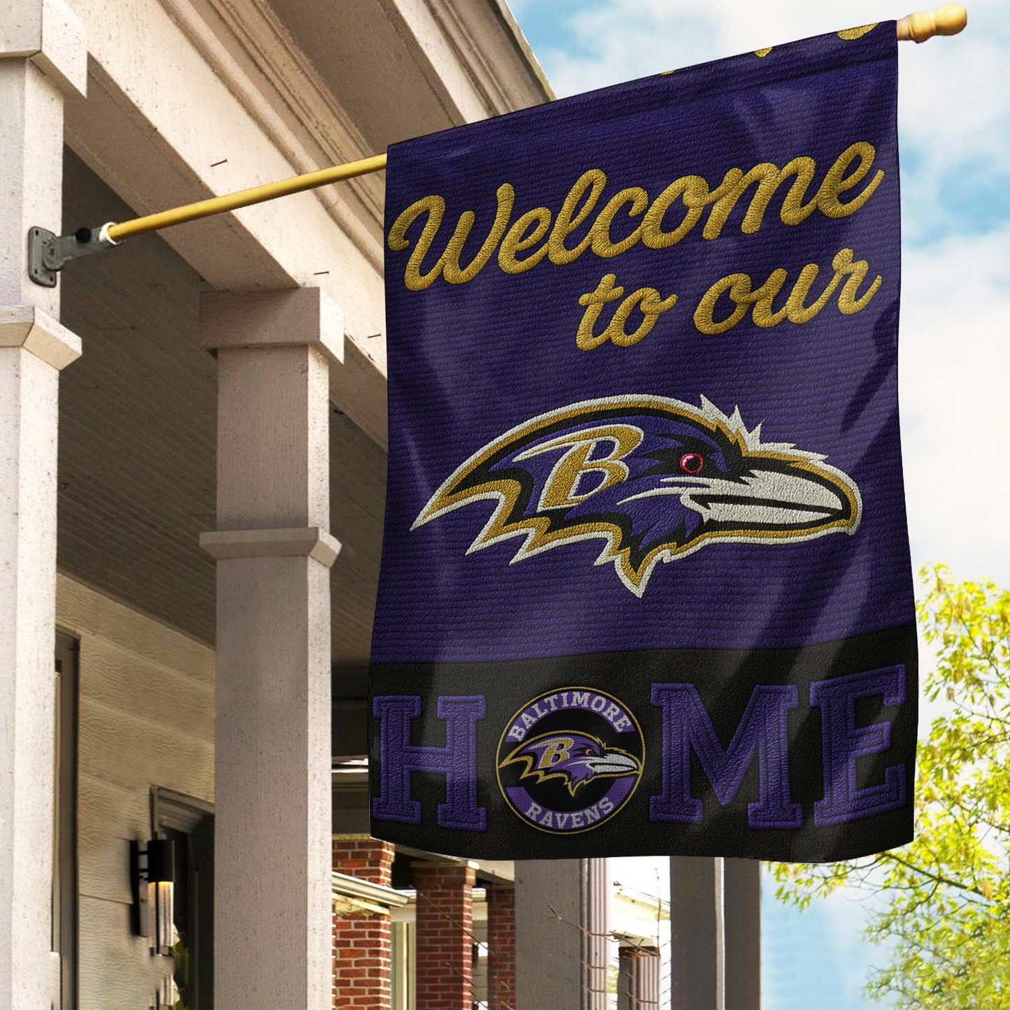 BR Premium NFL Welcome Home Flag DDT NTL