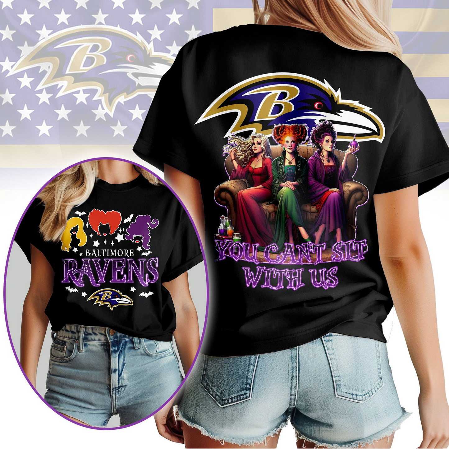 BR Premium NFL You Can't Sit With Us 3D T-shirt DDT NTL
