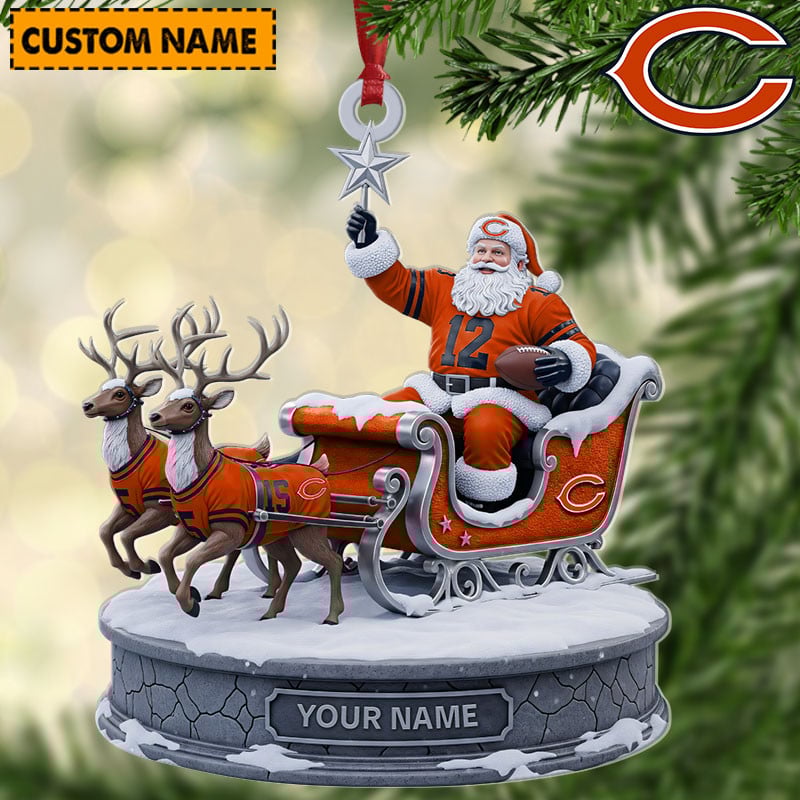 CHI NFL Personalized Christmas Ornament Gift For Family DDTNTL