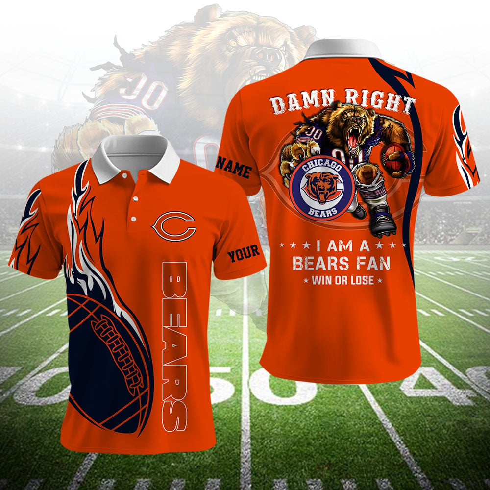 CHI NFL Team Mascot Polo Shirt DDT NTL