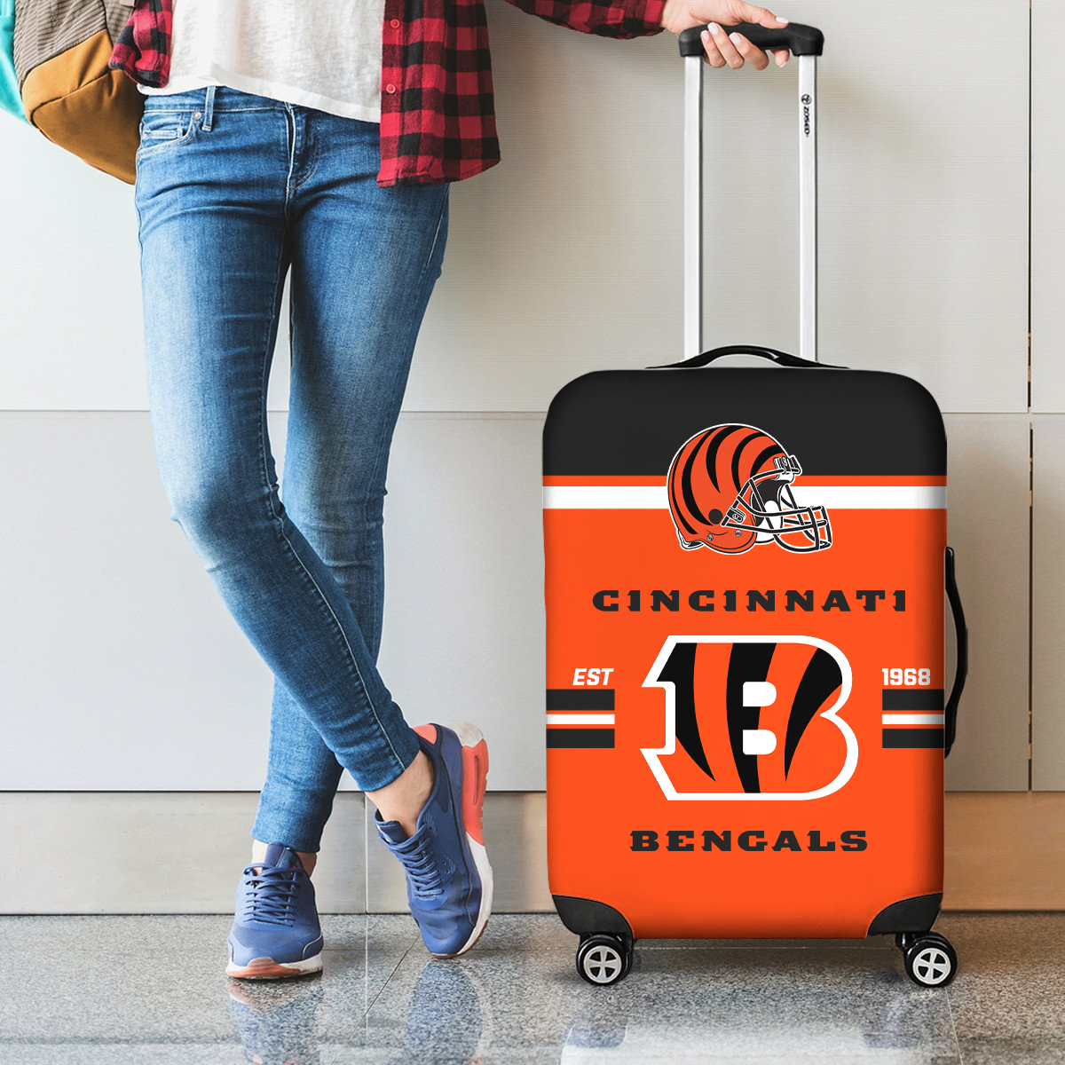 CIN NFL Luggage Cover Suitcase Protector DDT NTL