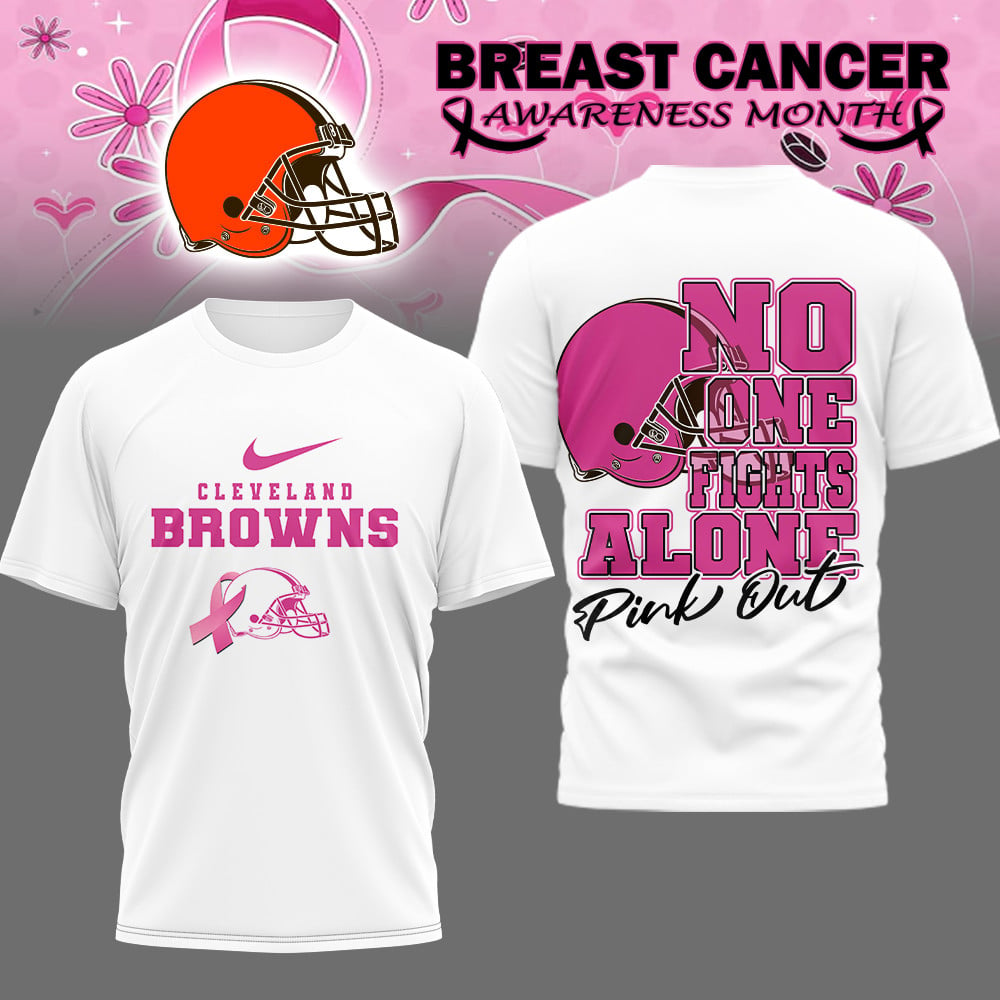 CLE x NFL Premium Breast Cancer October Shirt DDT NTL