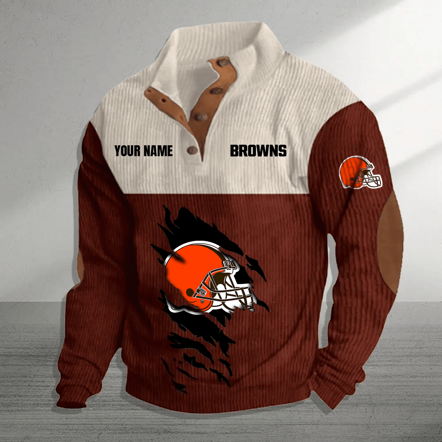 CLE x NFL Premium Personalized Game-Day Pullover DATND TANTD