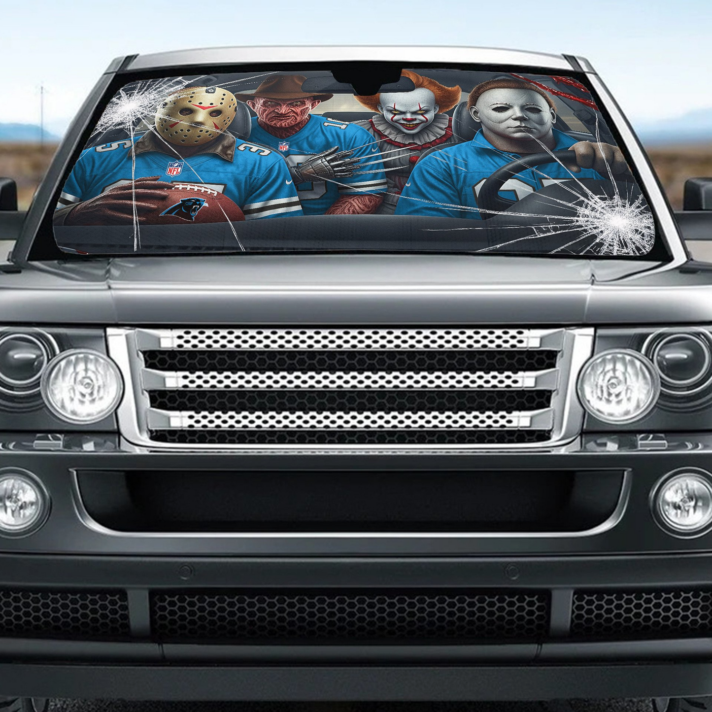 CP x NFL Horror Car Sunshade For Fan DDT CTND