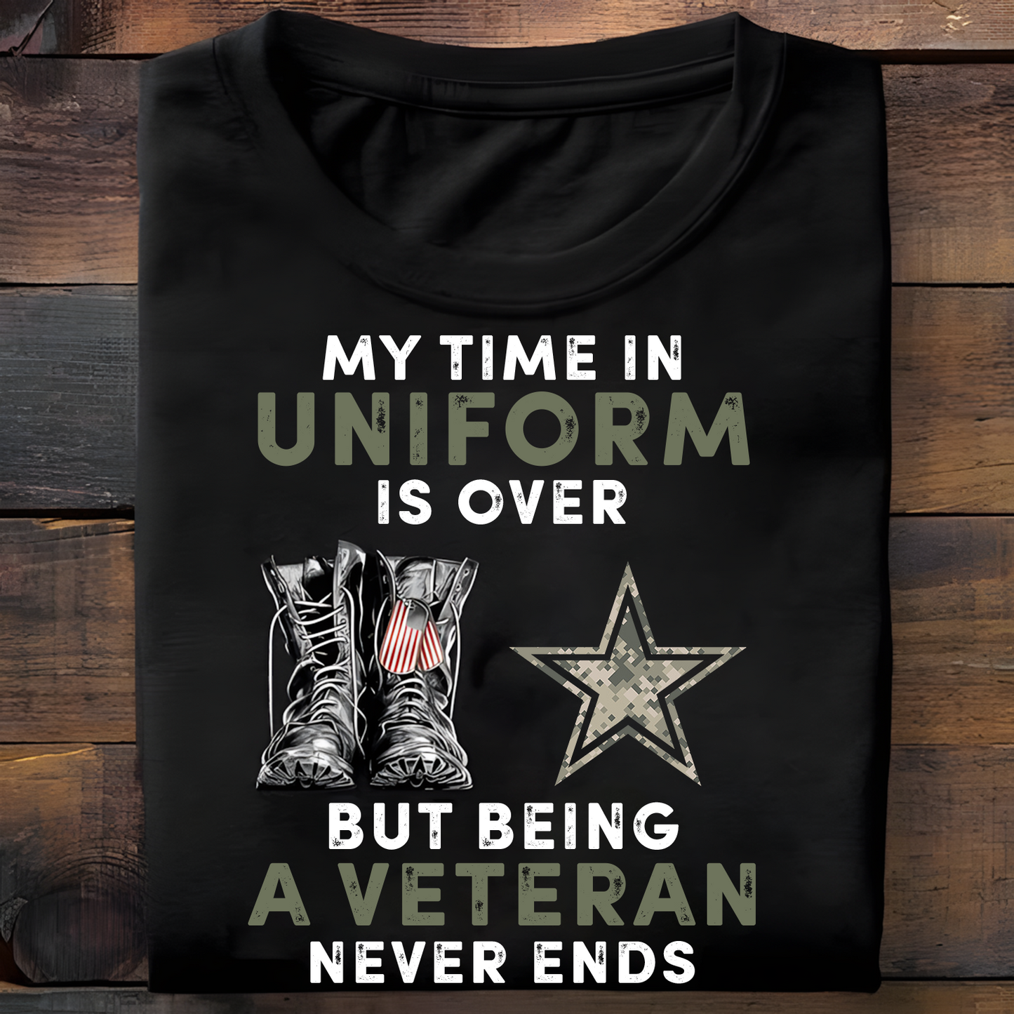 DAL x NFL My Time In Uniform Is Over But Being A Veteran Never Ends 2D Shirt DatND ThuongNH