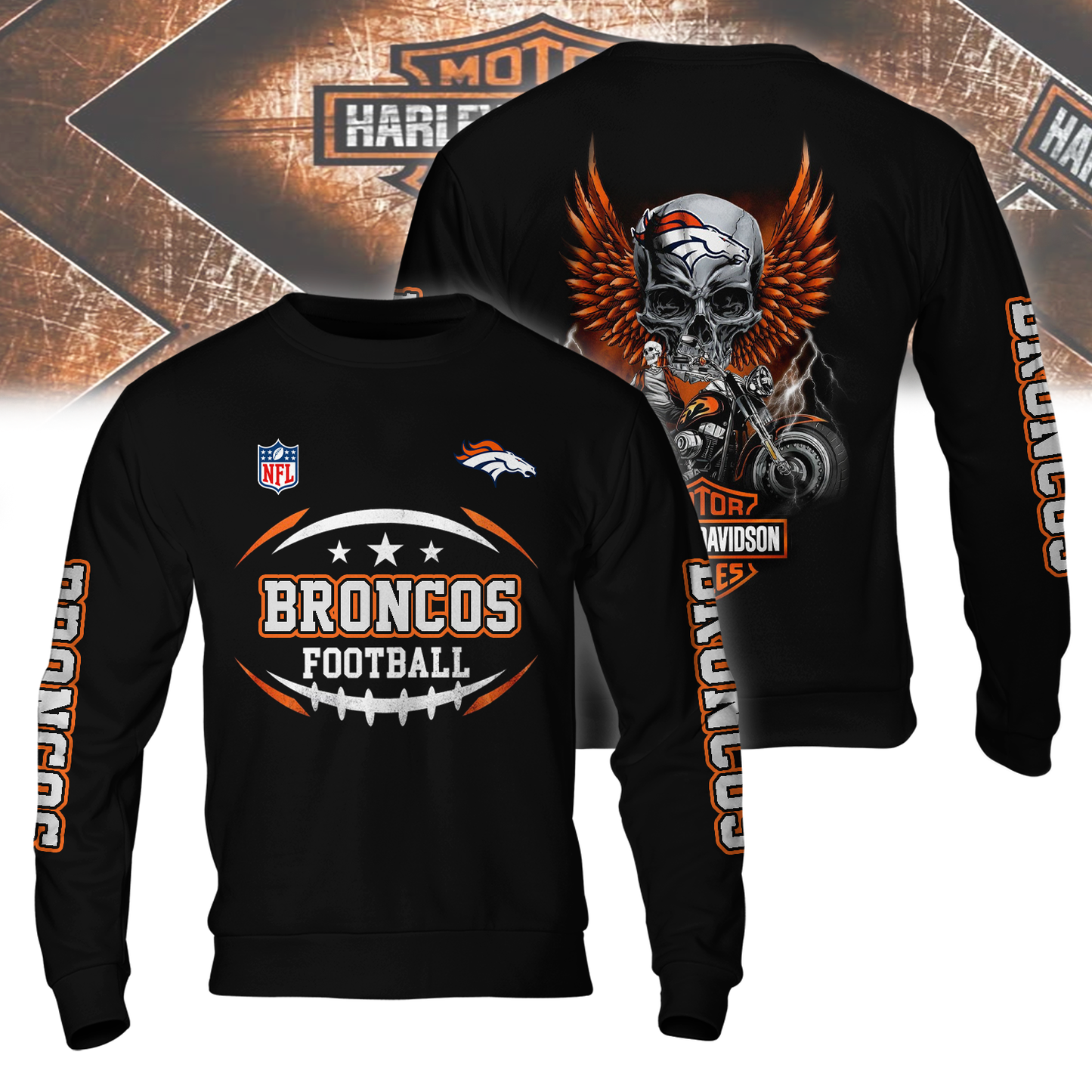 DB Premium NFL Motorcycle 3D Shirt DDT CTND