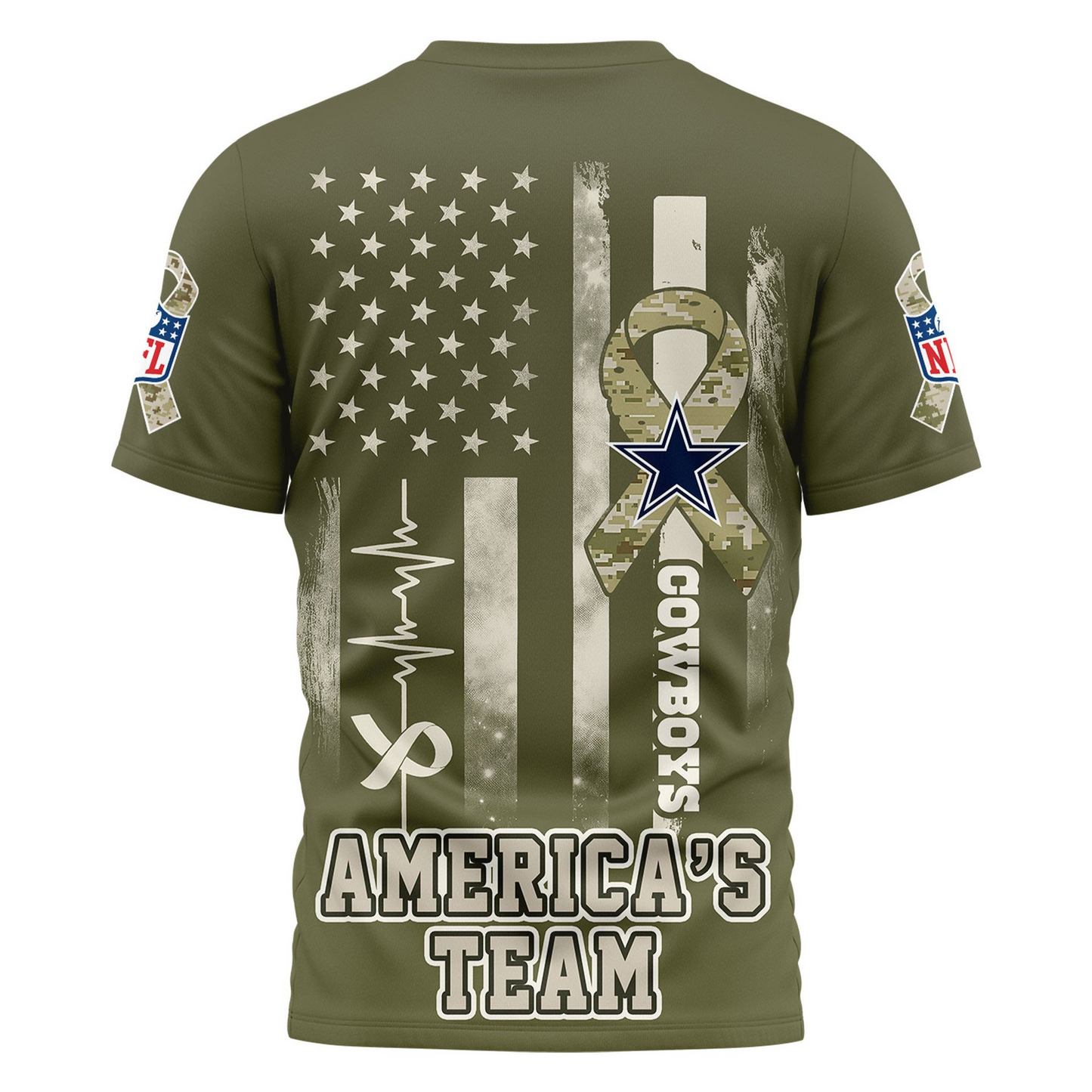 DC Premium NFL Salute to Service Camo 3D Shirt DDT CTND