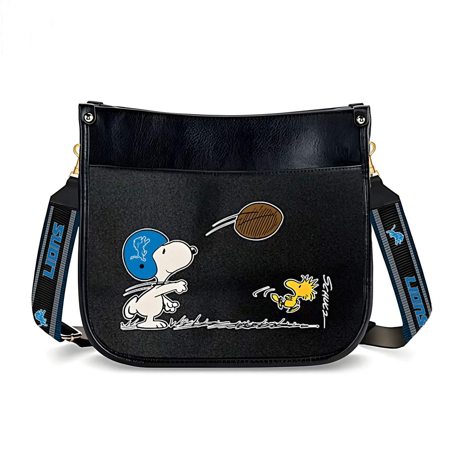 DET x NFL Peanuts Snoopy Football Shoulder Bag DatND ThuongNH