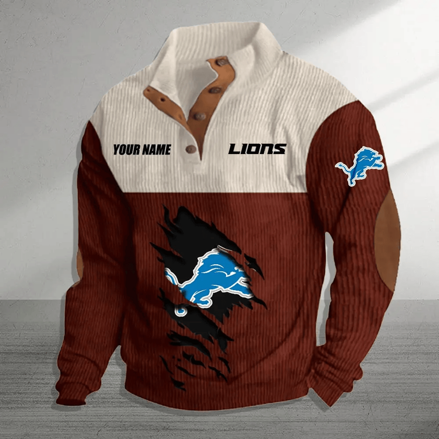 DET x NFL Premium Personalized Game-Day Pullover DATND TANTD