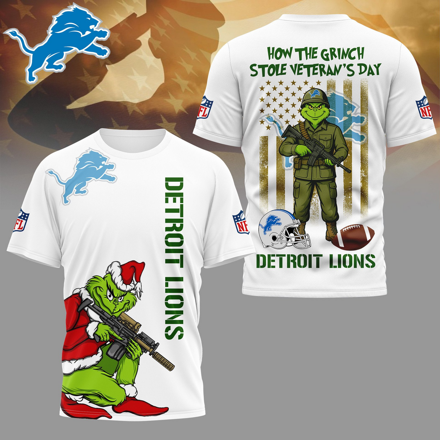 DL Premium NFL The Grinch Salute Veterans DDT CTND