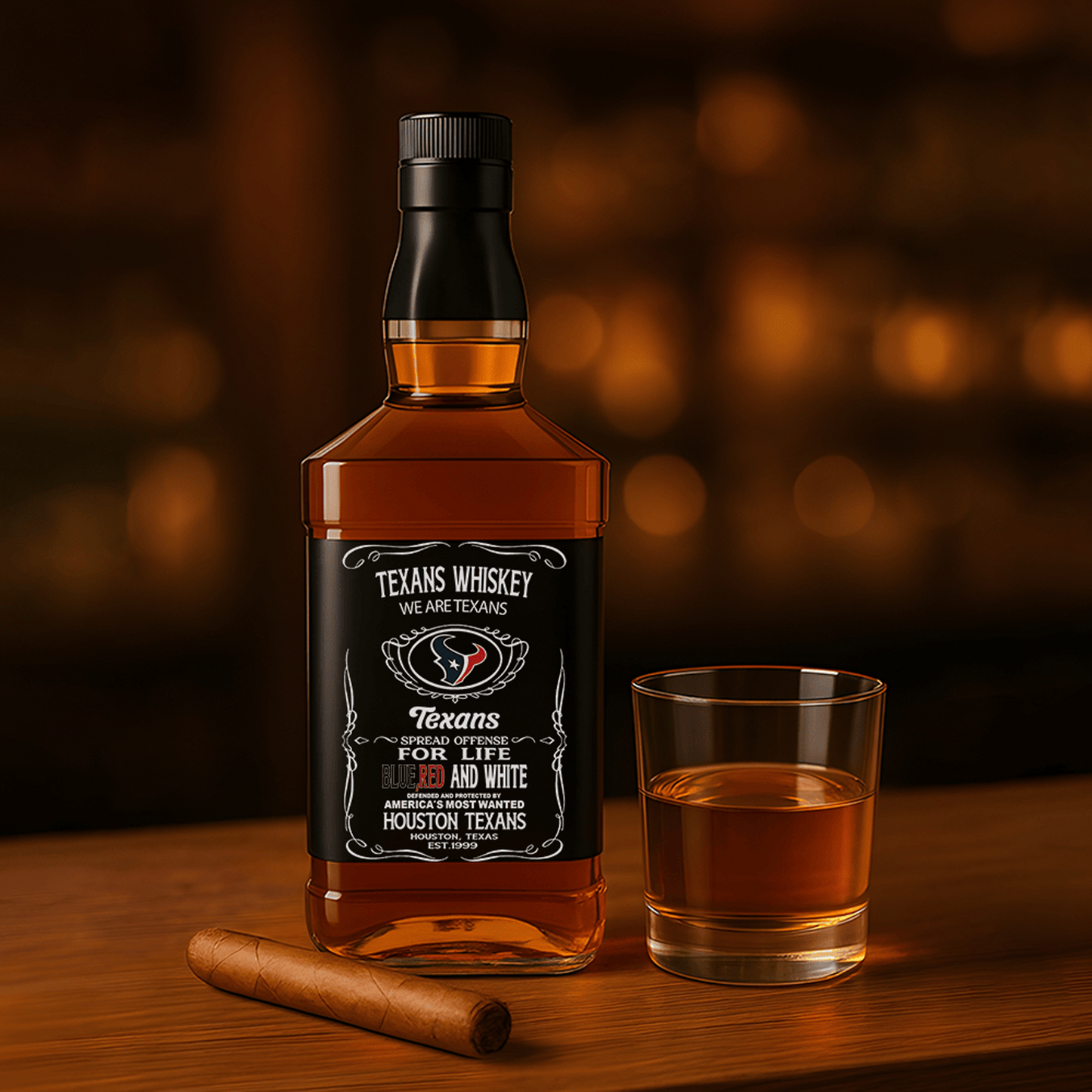 HOU x NFL Whiskey For True Fans Only DATND TANTD