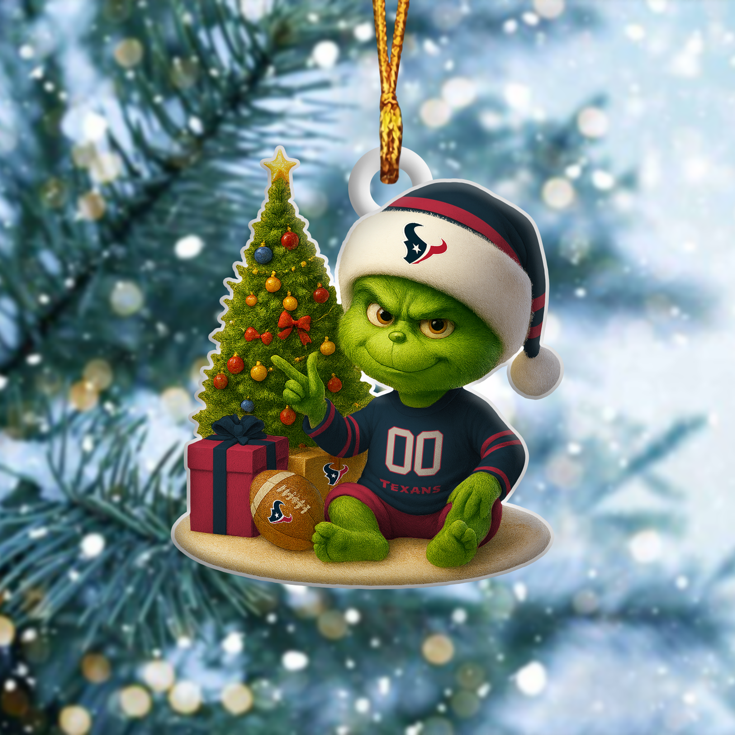 HT NFL x Grinch Premium Ornament DDT NTL