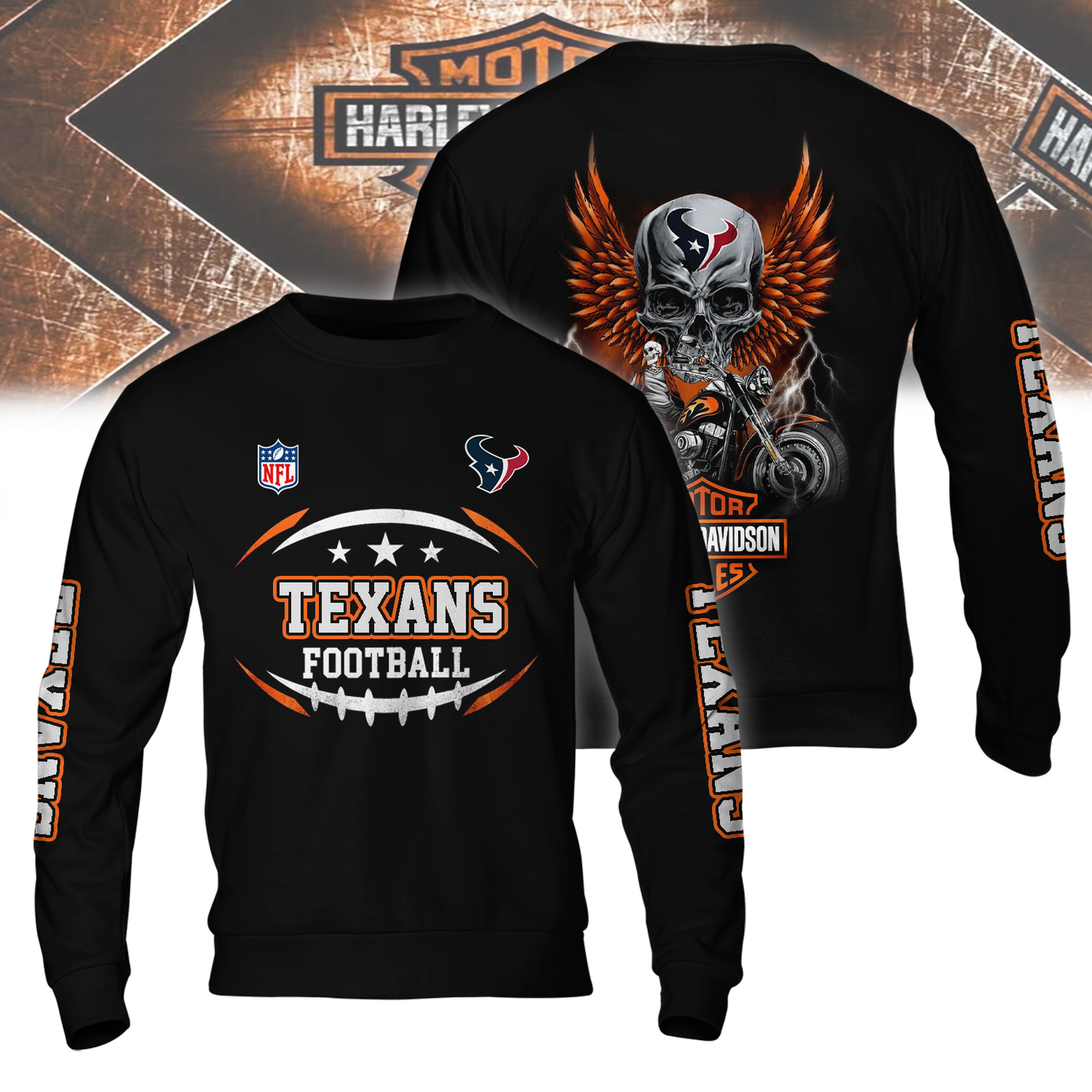 HT Premium NFL Motorcycle 3D Shirt DDT CTND