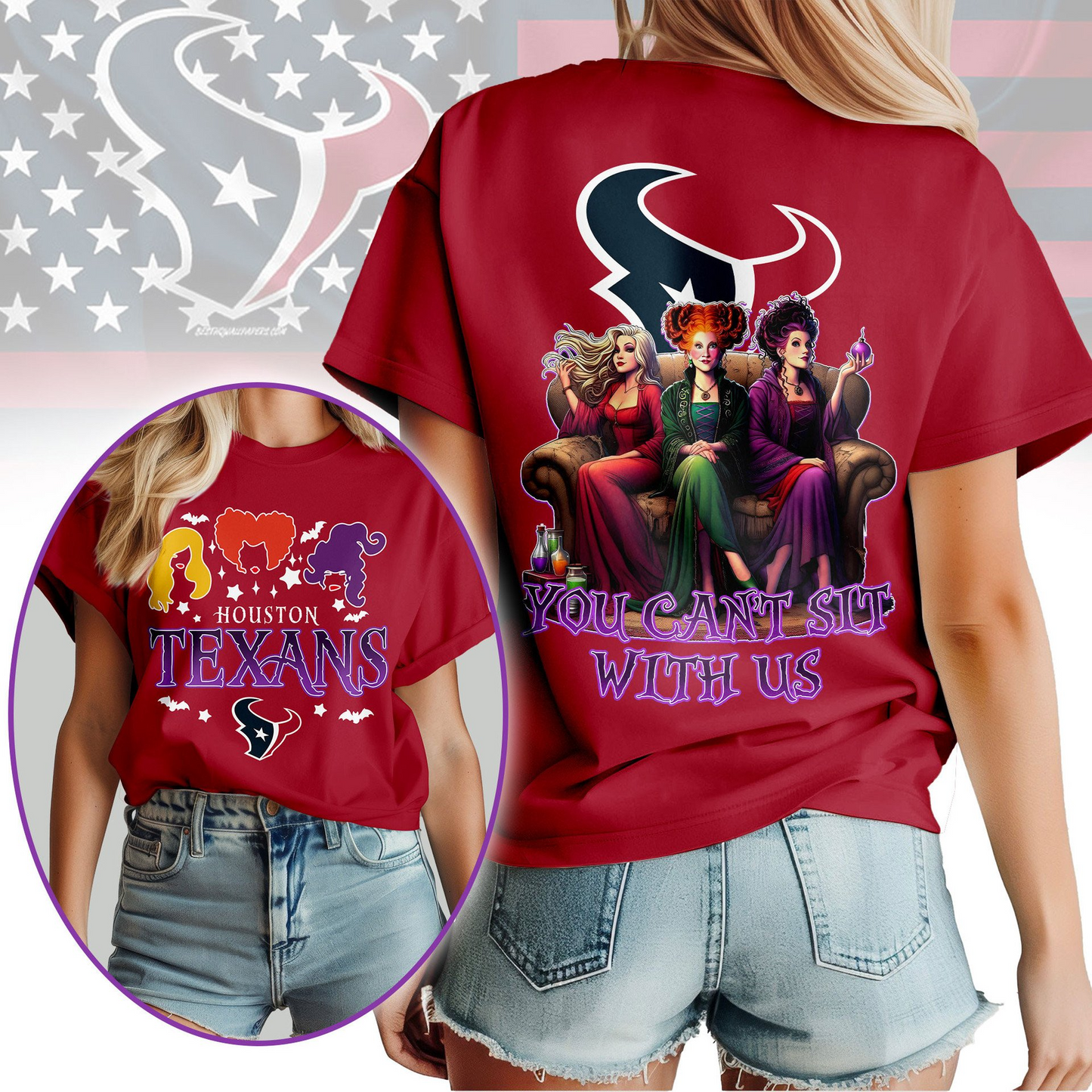 HT Premium NFL You Can't Sit With Us 3D T-shirt DDT NTL