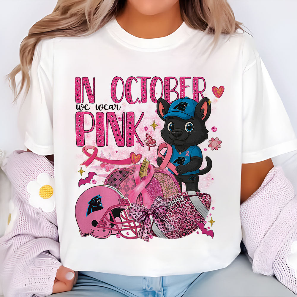 In October We Are Pink NFL CAR 2D Shirt DatND DVT