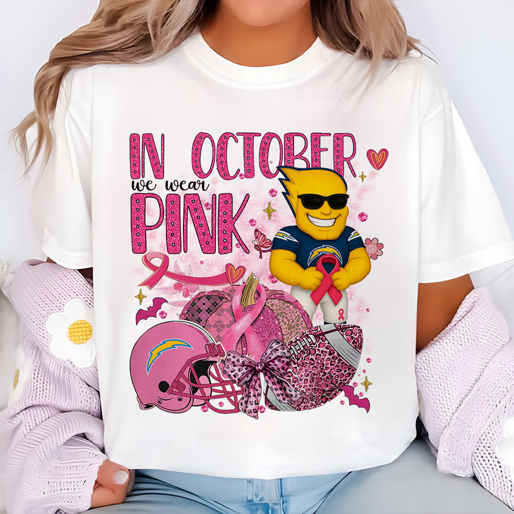 In October We Are Pink NFL LAC 2D Shirt DatND DVT