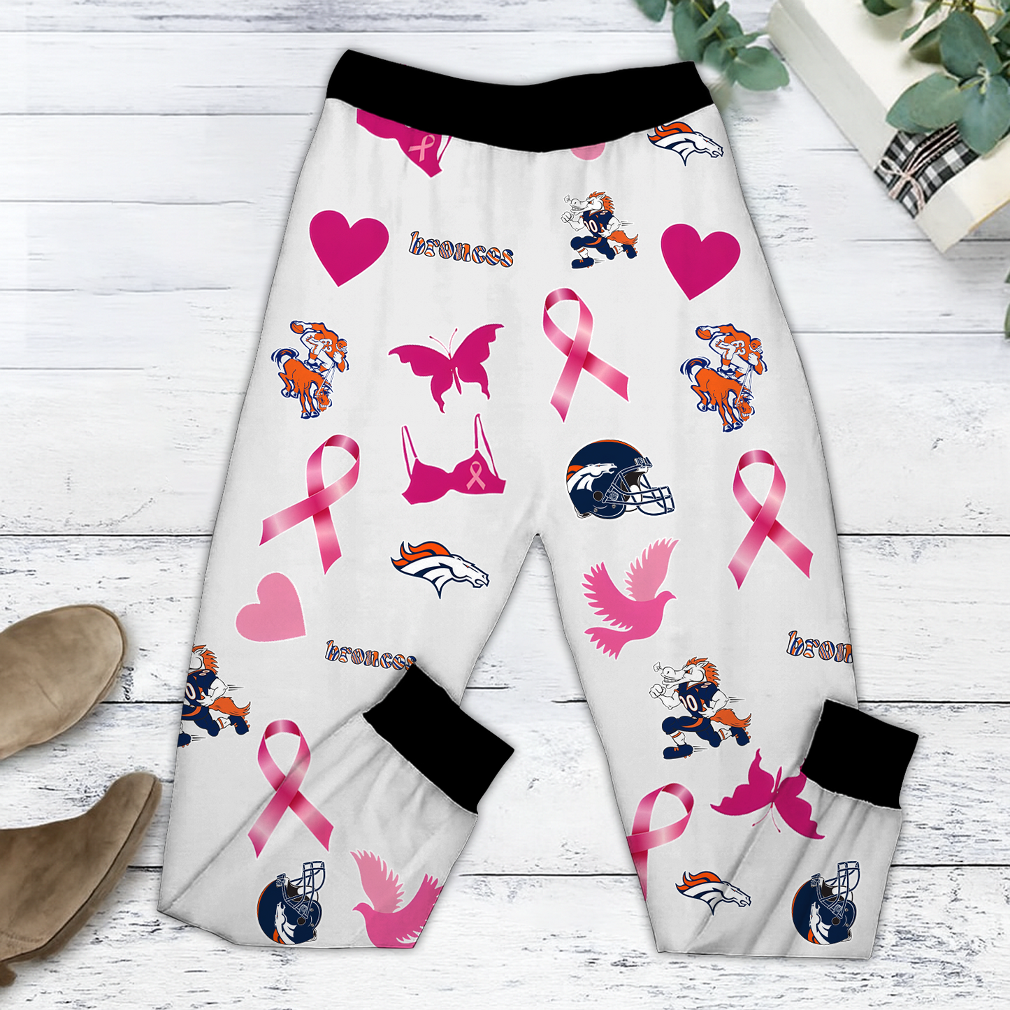 In October We Wear Pink And Watch DEN NFL Pajamas Set DatND DVT