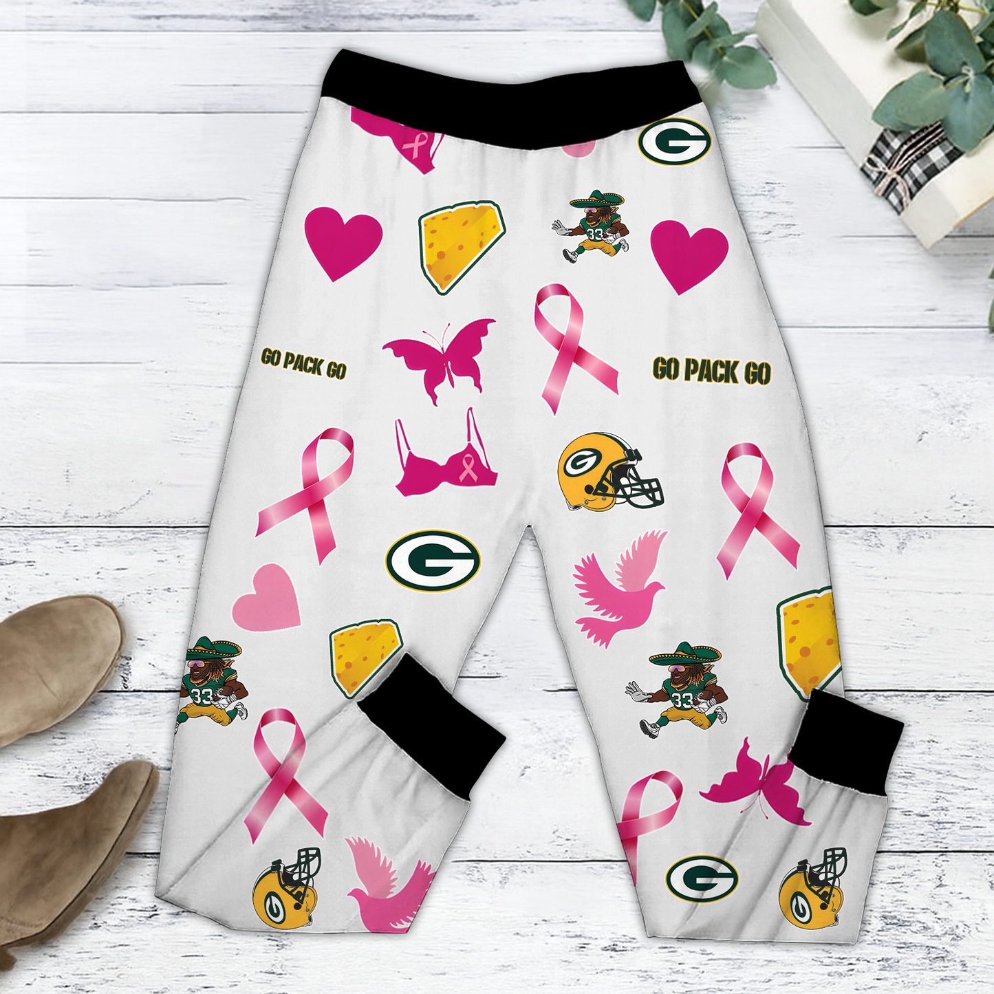 In October We Wear Pink And Watch GB NFL Pajamas Set DatND DVT