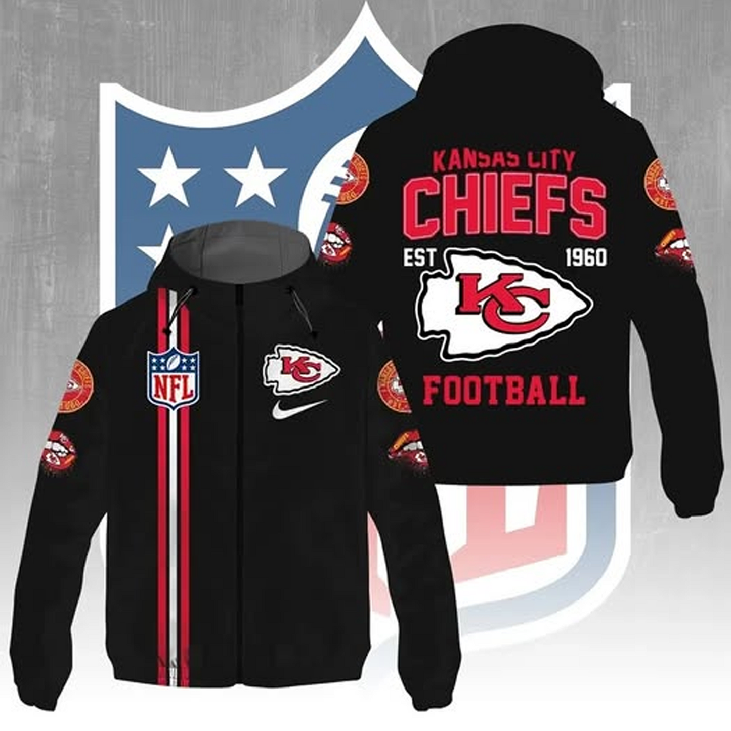 KC x NFL Windbreaker Jacket DATND TANTD